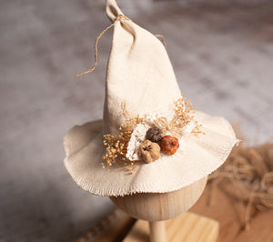 Cream Boho Witchy Hat